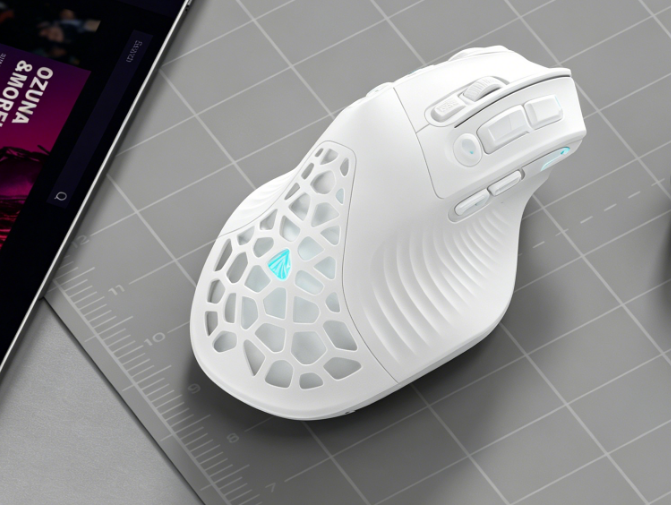 Solakaka E9 3 Mode Vertical Ergonomic Mouse, Bluetooth 5.3 USB 2.4G Wired Tri-Mode Rechargeable Wireless Vertical Mouse,white - Image 3