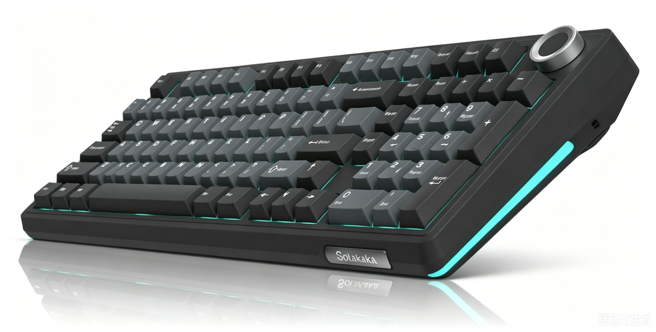 Solakaka Ki99pro 3‑Mode RGB Mechanical Keyboard,  Gray‑Blue - Image 3