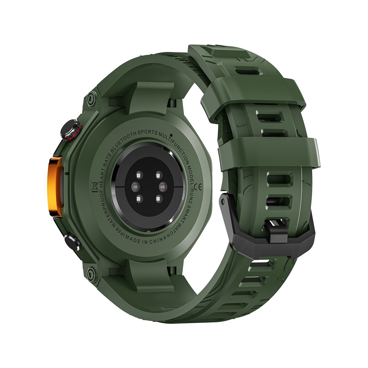 M-Rex4 Men Rugged GPS Smart Watch, 5ATM Waterproof Bluetooth Call Fitness Tracker Heart Rate Sleep Monitor，green - Image 4