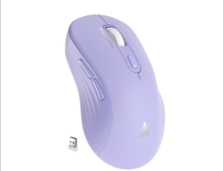 SM68 Dual Mode Wireless Gaming Mouse, Rechargeable RGB Ergonomic Mice with Adjustable DPI ,purple - Image 1
