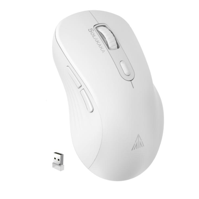 SM66 Dual Mode Wireless Gaming Mouse, Rechargeable RGB Ergonomic Mice with Adjustable DPI ,white - Image 1