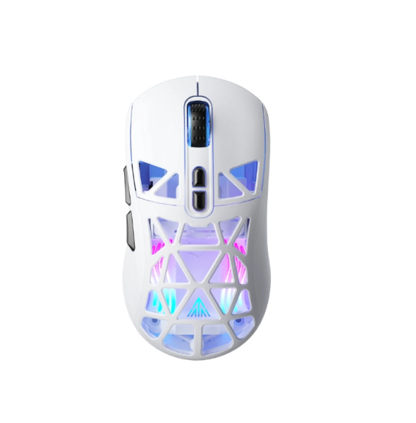 SM802 Tri‑Mode Gaming Mouse, Adjustable DPI, RGB Backlight, Ergonomic Wireless Mouse,white - Image 2