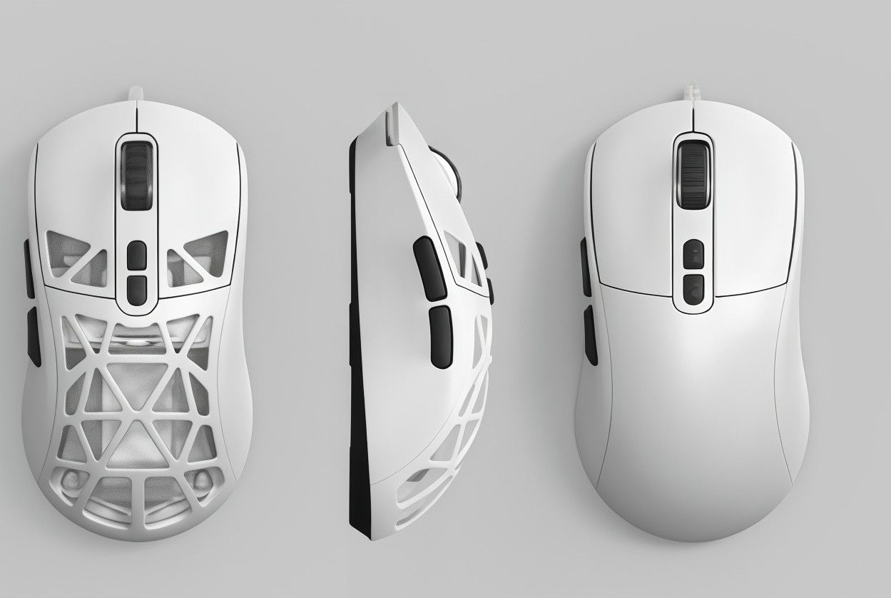 SM802 Tri‑Mode Gaming Mouse, Adjustable DPI, RGB Backlight, Ergonomic Wireless Mouse,white - Image 3