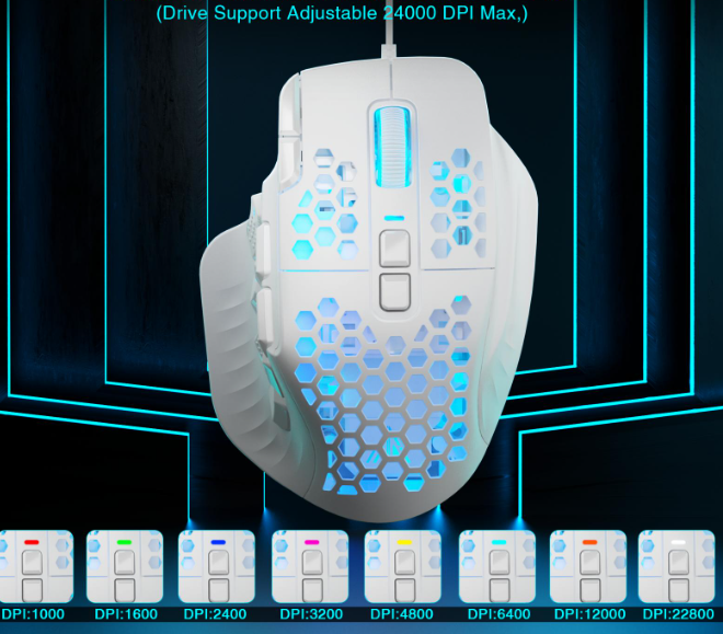 SOLAKAKA SM809 Pro Triple-Mode Wireless Gaming Mouse，white - Image 3