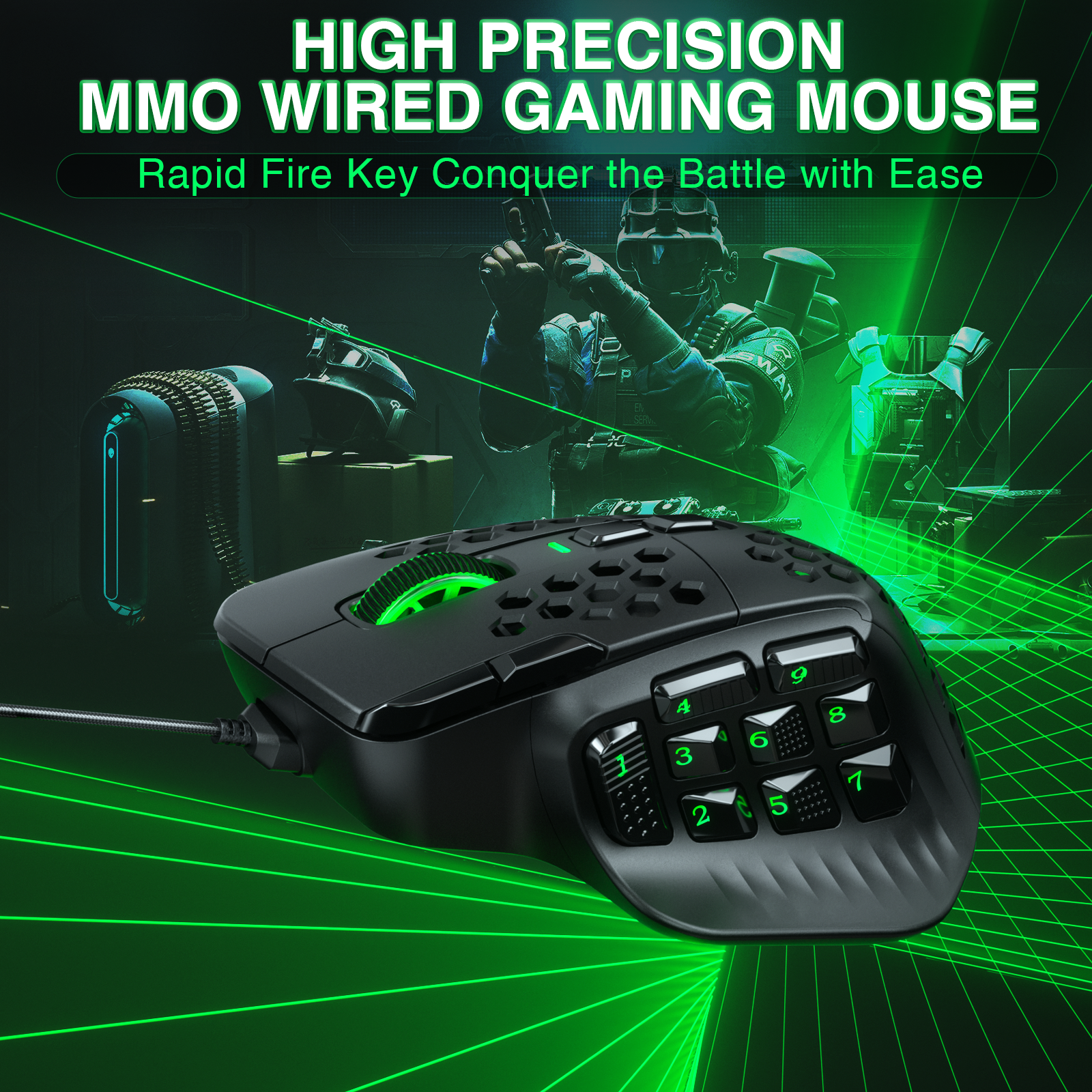 SOLAKAKA SM809 Wired MMO Gaming Mouse - Image 5