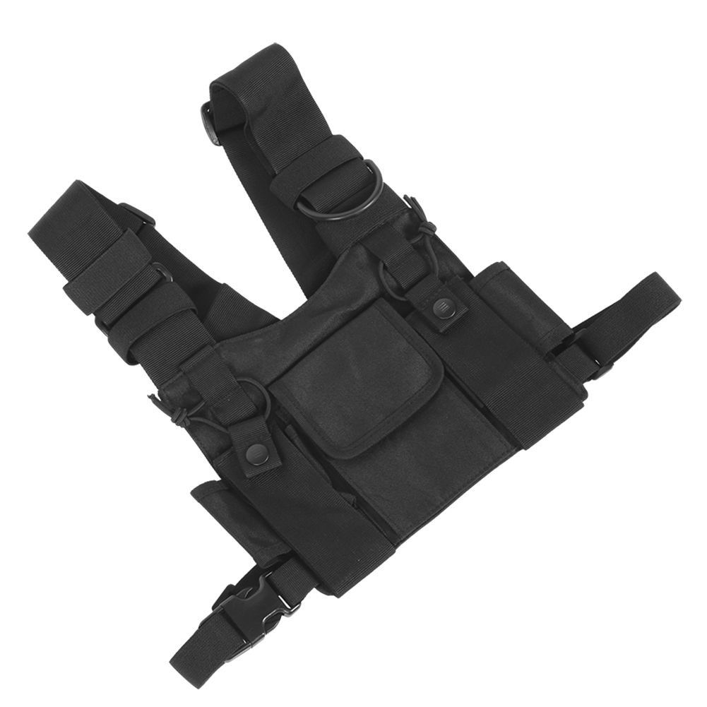 Walkie Talkie Chest Front Pack Pouch Tactics Outdoor Vest Rig Carry Bag - Image 2