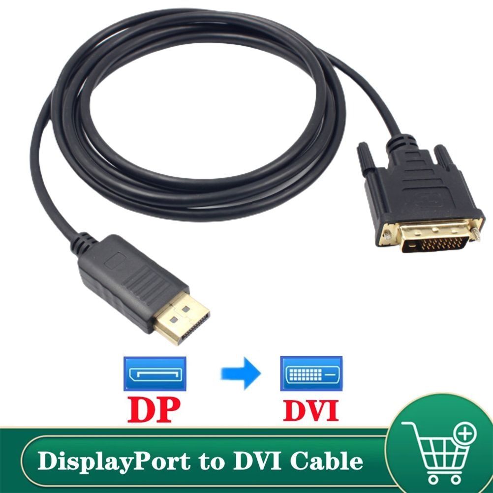 1.8M DP Male to DVI Male Adapter 1080P DP to DVI Adapter Support DP 1.1a - Image 2