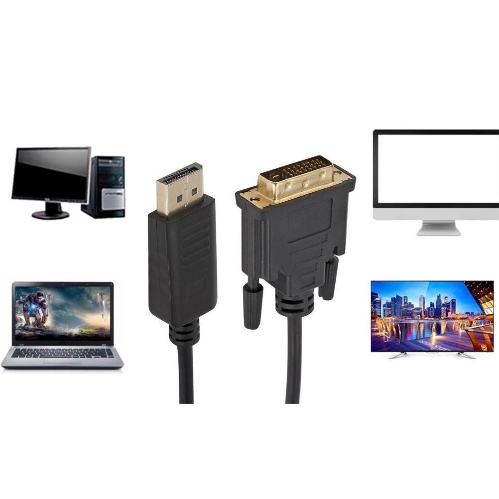 1.8M DP Male to DVI Male Adapter 1080P DP to DVI Adapter Support DP 1.1a - Image 4