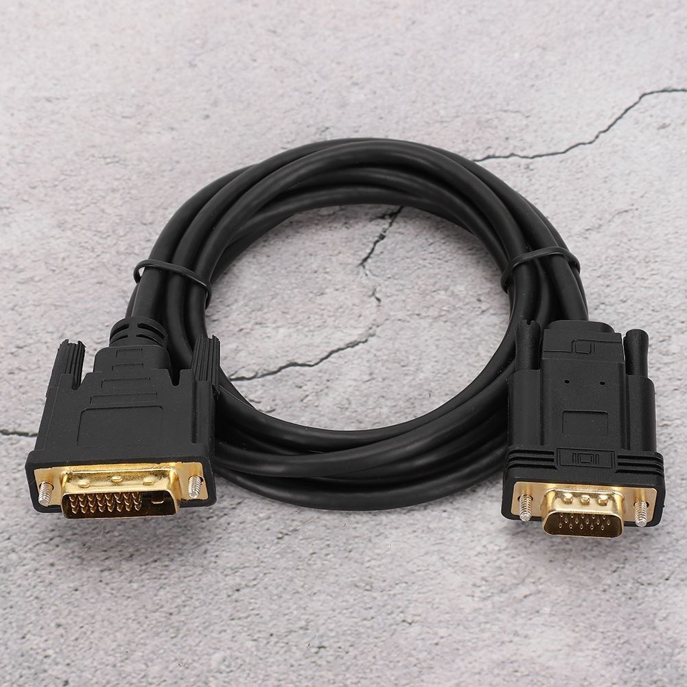 HD Video Computer Accessory Adapter Cord 1080P DVI to VGA Male 2?Meter for - Image 4