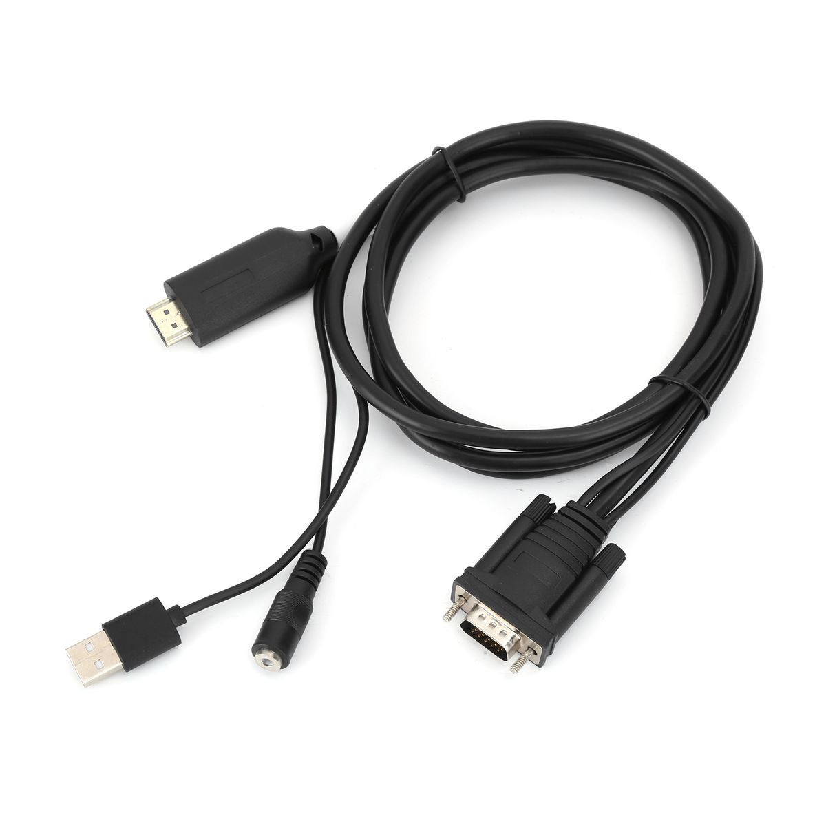 HDMI to VGA Adapter Adapter Digital to Analog Transformer with 1.8m USB - Image 2
