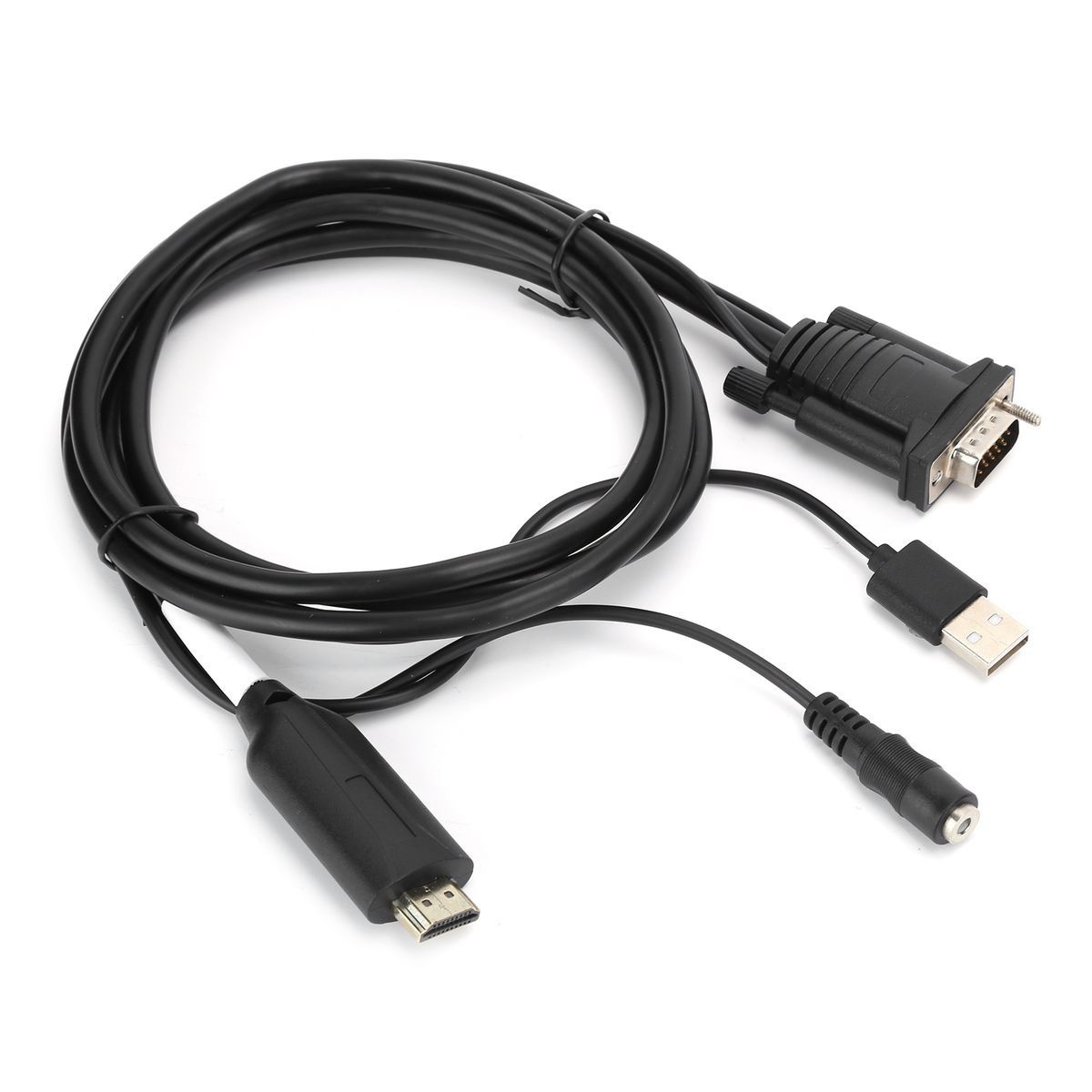 HDMI to VGA Adapter Adapter Digital to Analog Transformer with 1.8m USB - Image 4