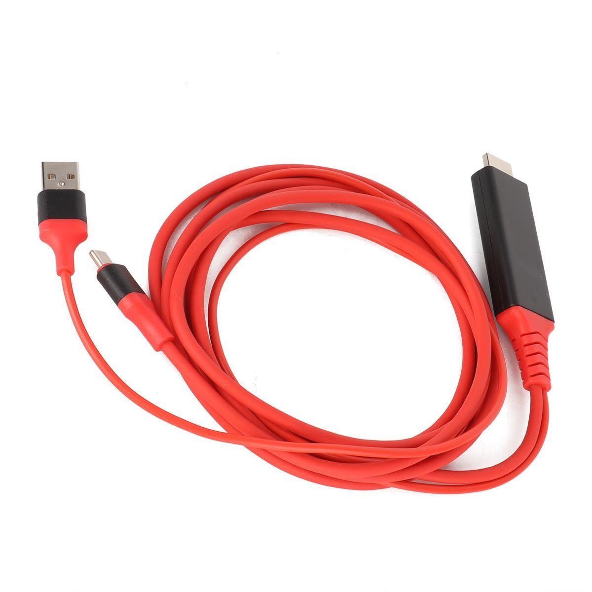 TypeC to HDMI Adapter USB 3.1 Phone to TV Charging Wire(Red ) - Image 4