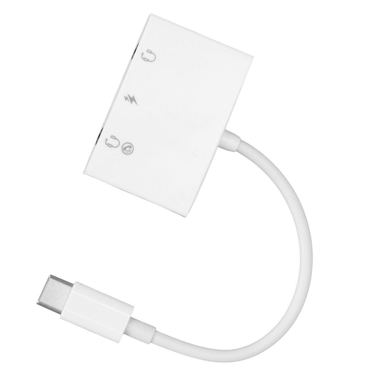 Headphone Splitter 3 in 1 USB to C Transfer Double 3.5mm AUX Audio Headset - Image 2