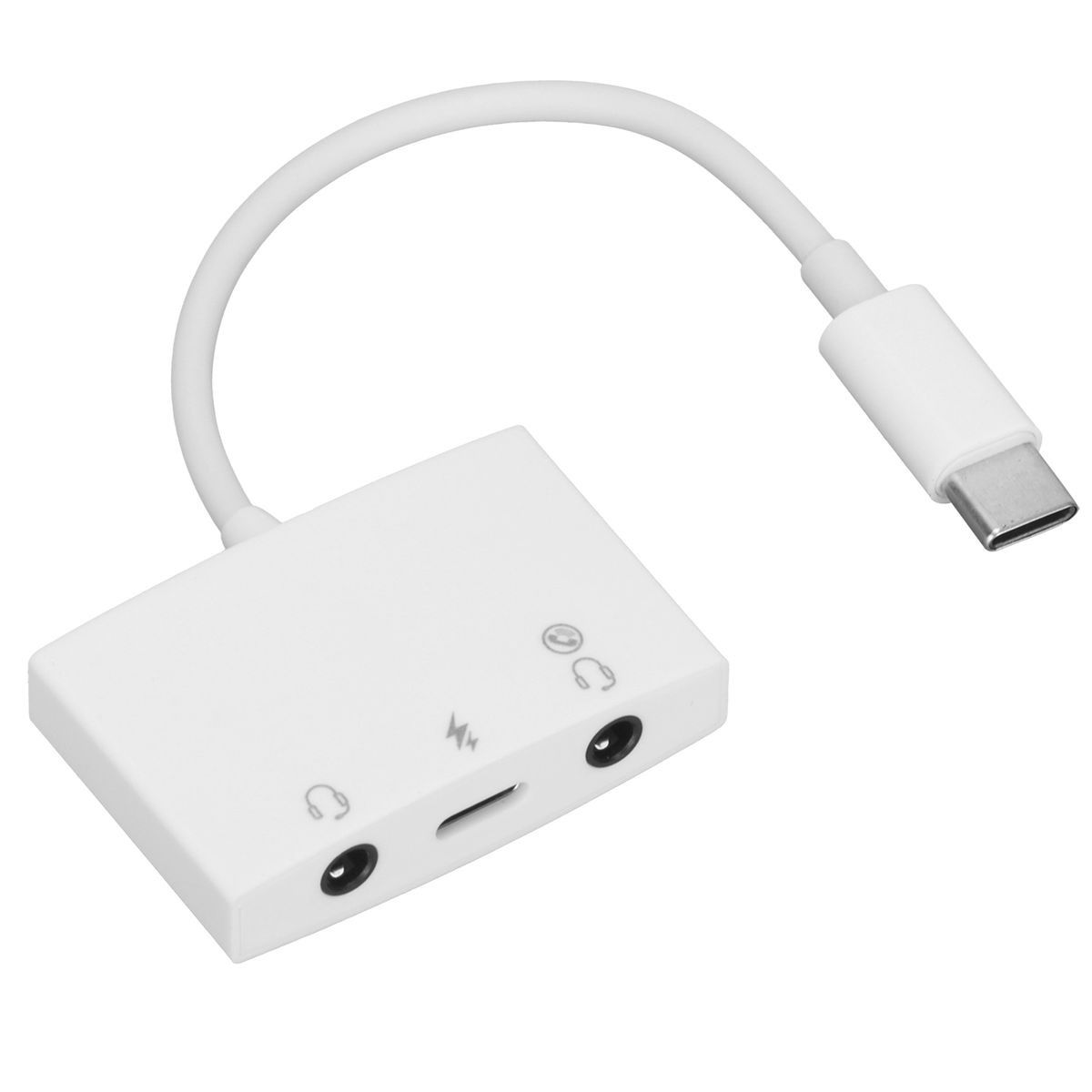 Headphone Splitter 3 in 1 USB to C Transfer Double 3.5mm AUX Audio Headset - Image 4