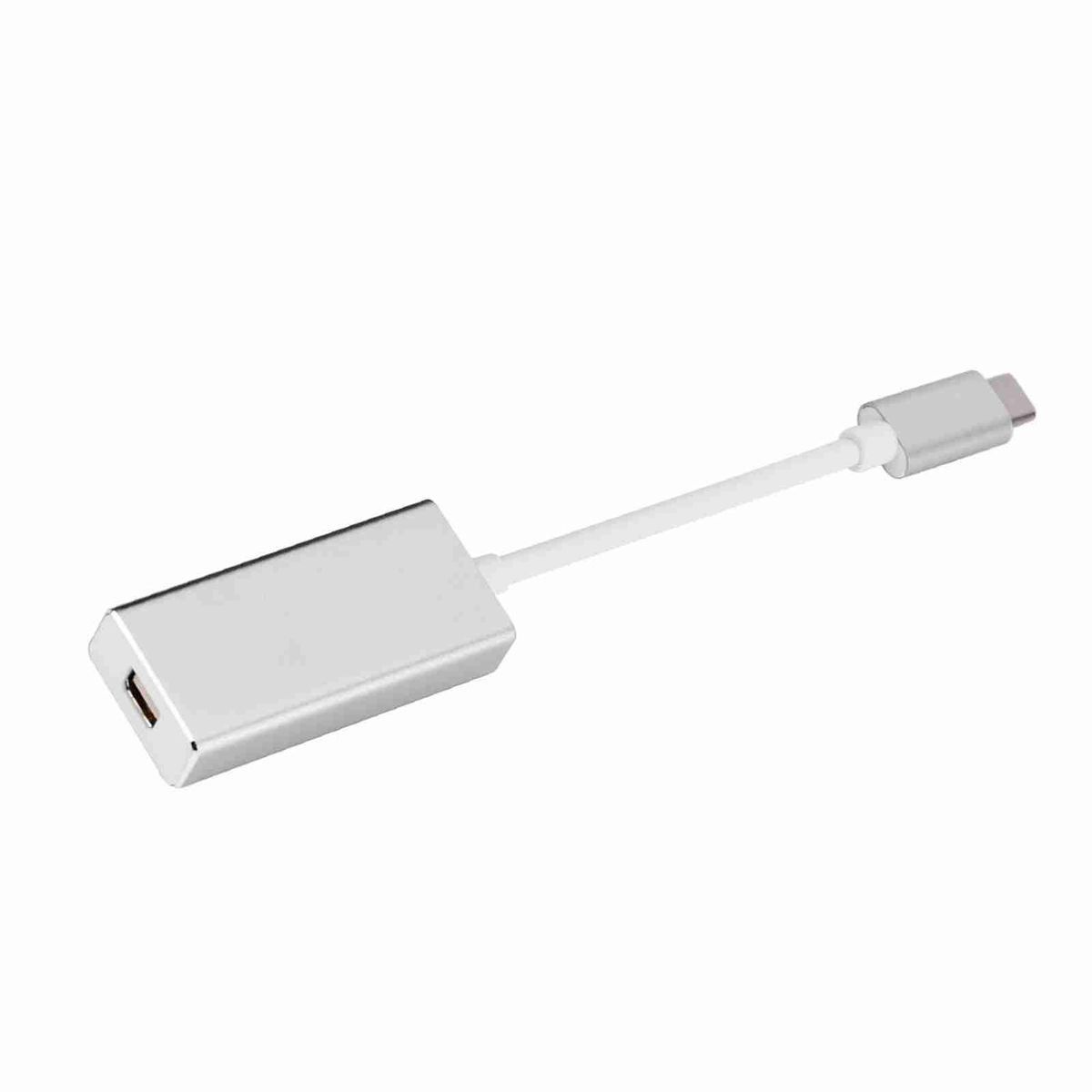 USB3.1 Typec To Mini DP Adapter USBC to Mini DP Adapter For Macbook Silver - Image 1