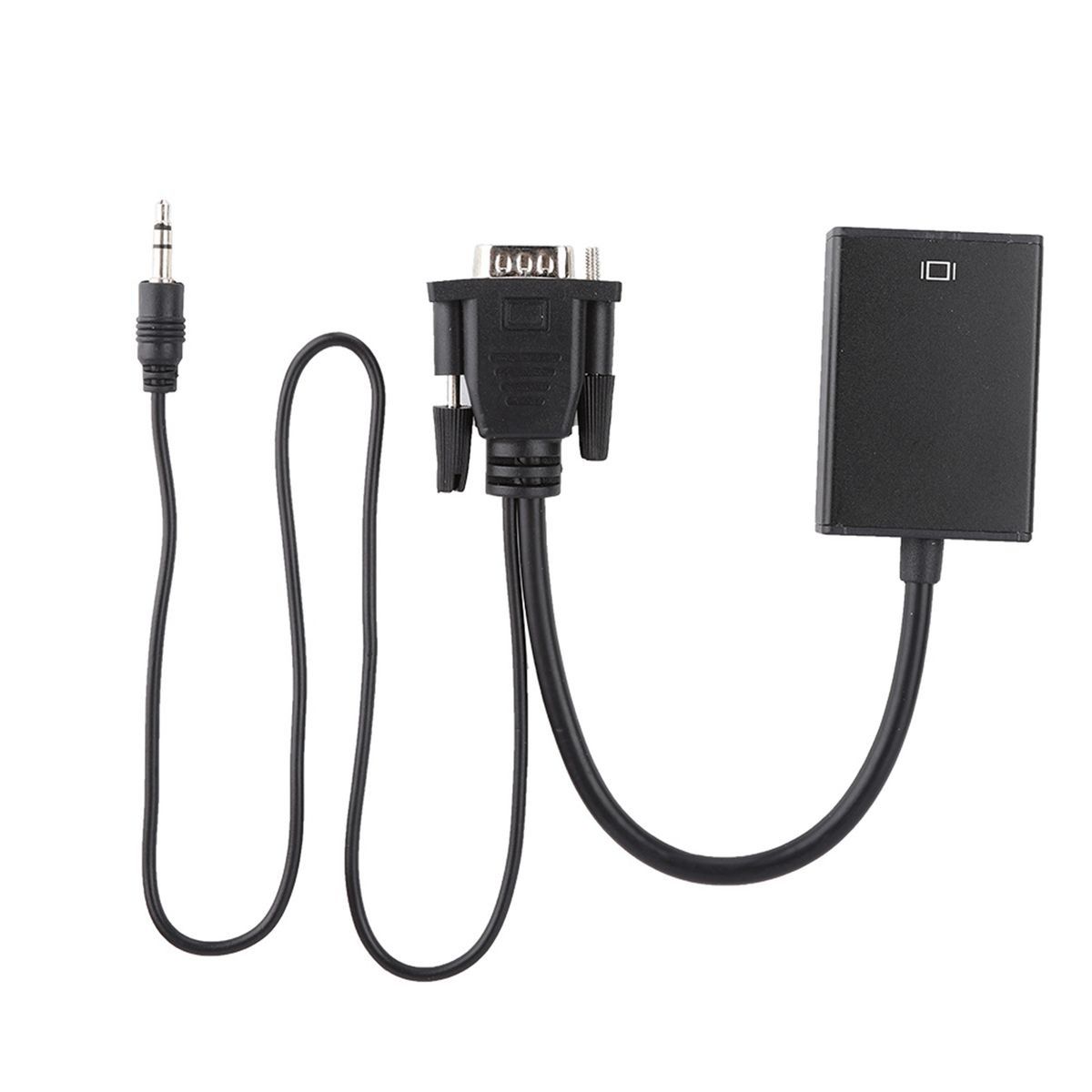 VGA to HDMI Adapter With Audio For Projector PC HDTV 1080P - Image 1
