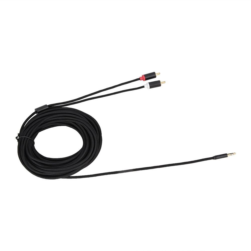 3.5mm Audio Plug to 2RCA Gold Plated Microphone for Mobile Phone 10M - Image 2
