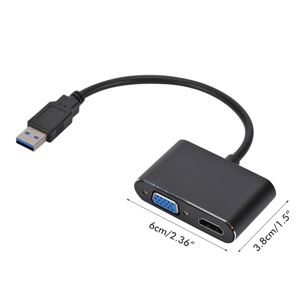 2 in 1 for USB to HDMI and VGA Adapter for 1080p USB 3.0 to HDMI VGA Adapte - Image 2