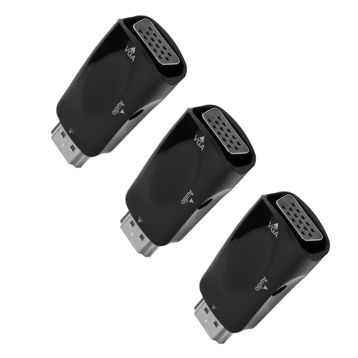 3 Sets HDMI Male to VGA Female Adapter 1080P Video Adapter with Audio Outpu - Image 3