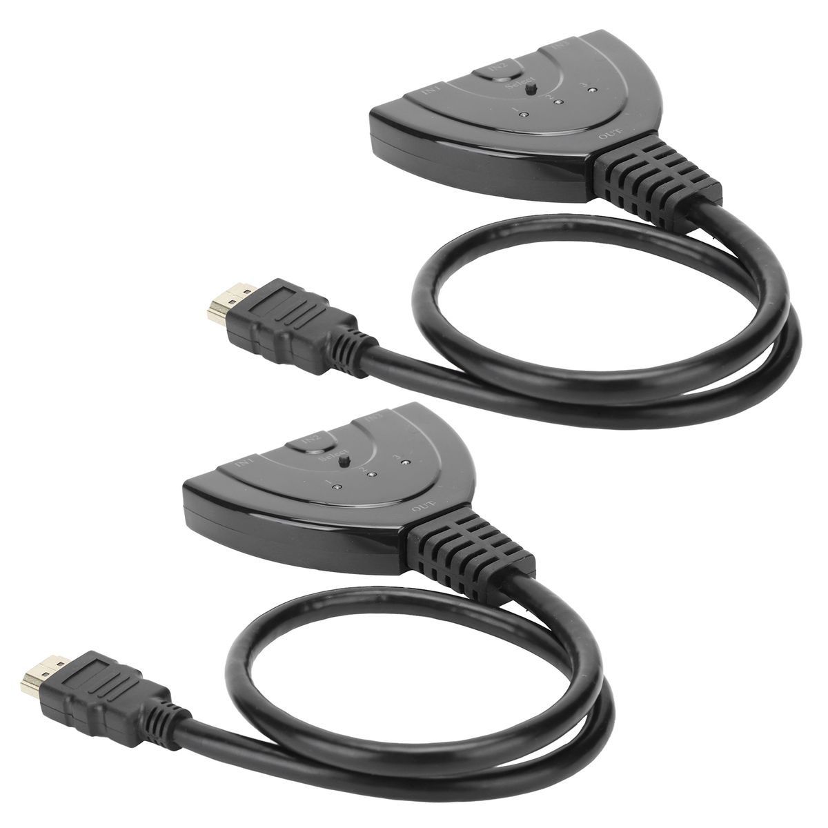 2Pcs HDMI Splitter 3 Port 4Kx2K MultiFunctional Hub Box Switcher for LCD HD - Image 1
