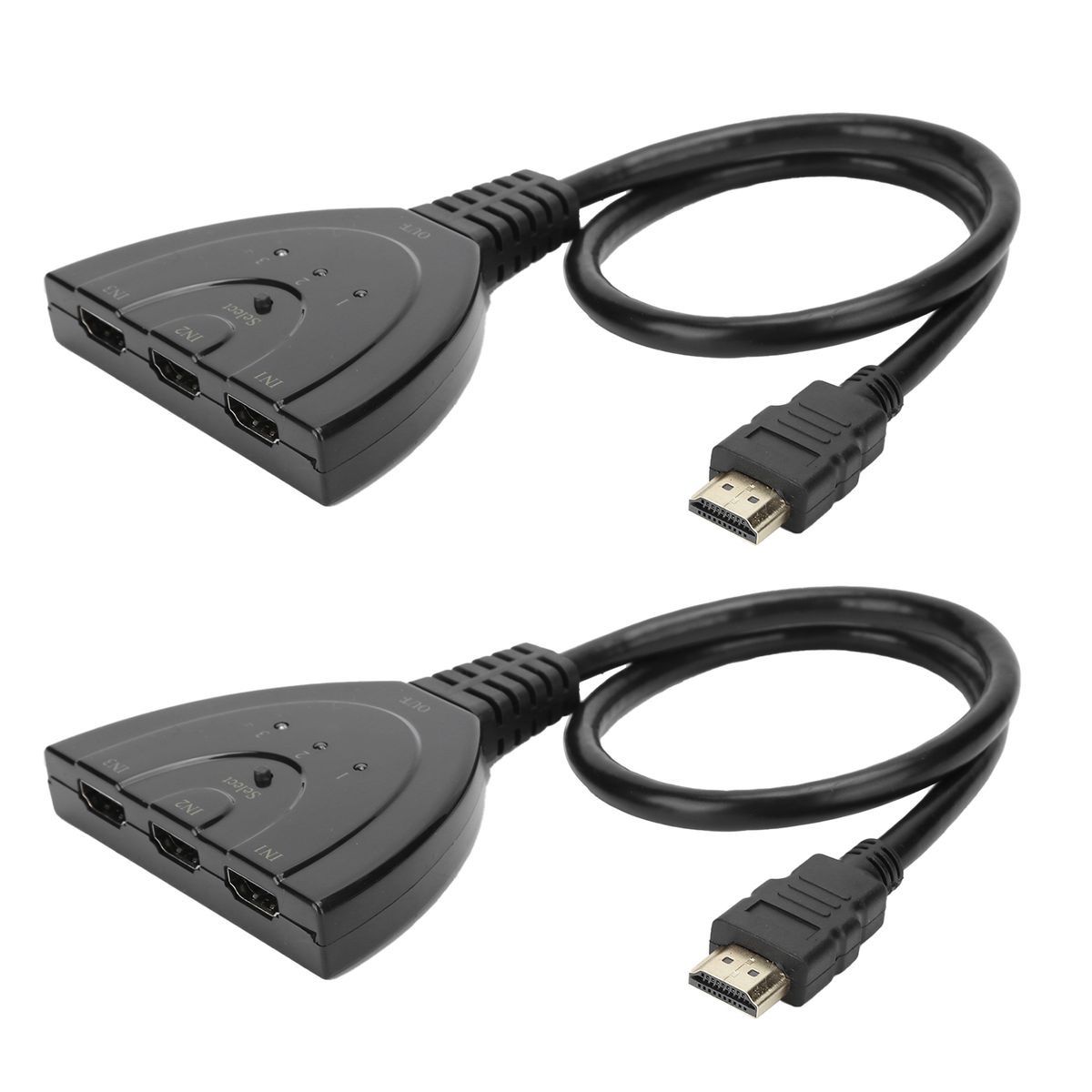 2Pcs HDMI Splitter 3 Port 4Kx2K MultiFunctional Hub Box Switcher for LCD HD - Image 4