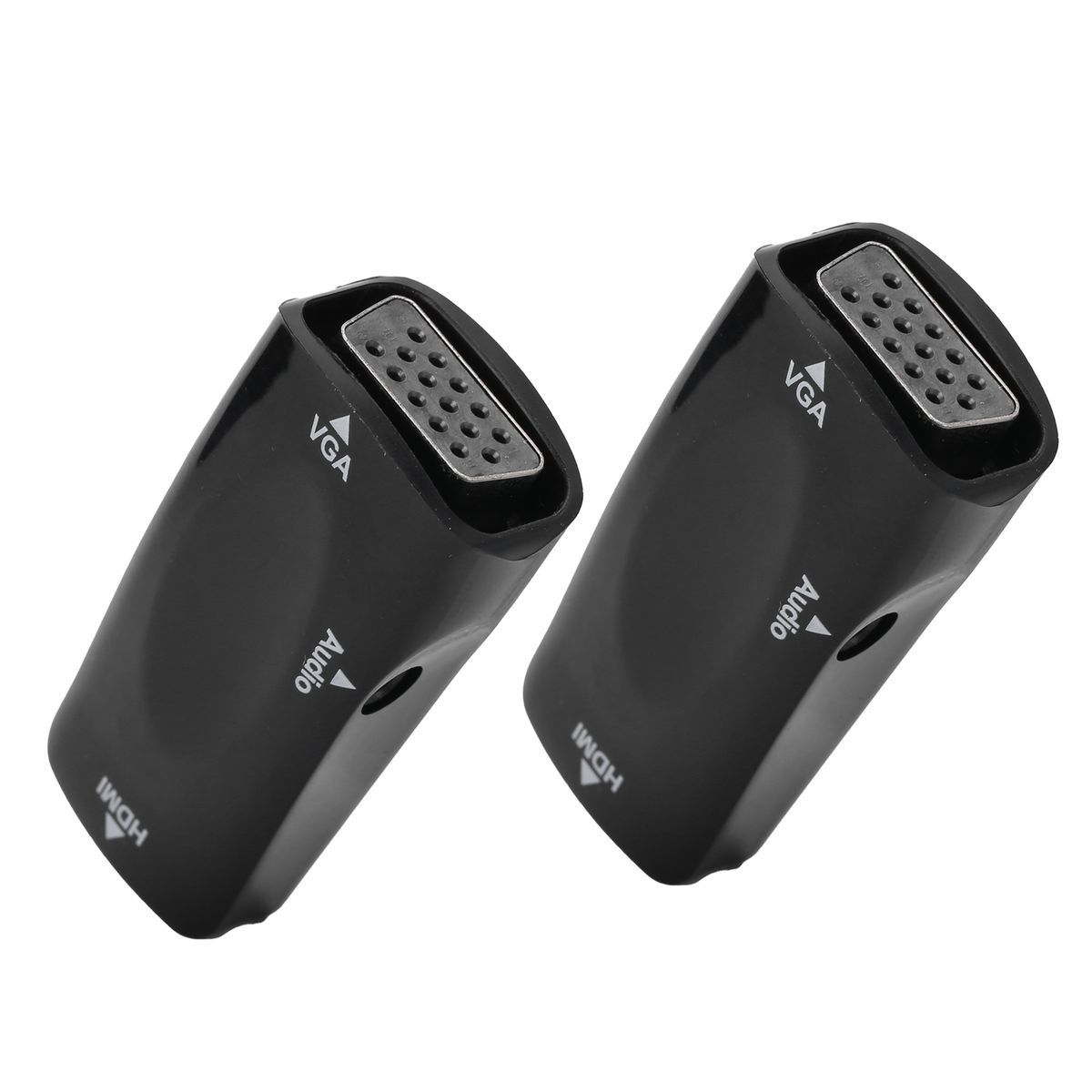 2pcs 1080P Video Adapter HDMI Female to VGA Female with 3.5mm Audio Output - Image 2