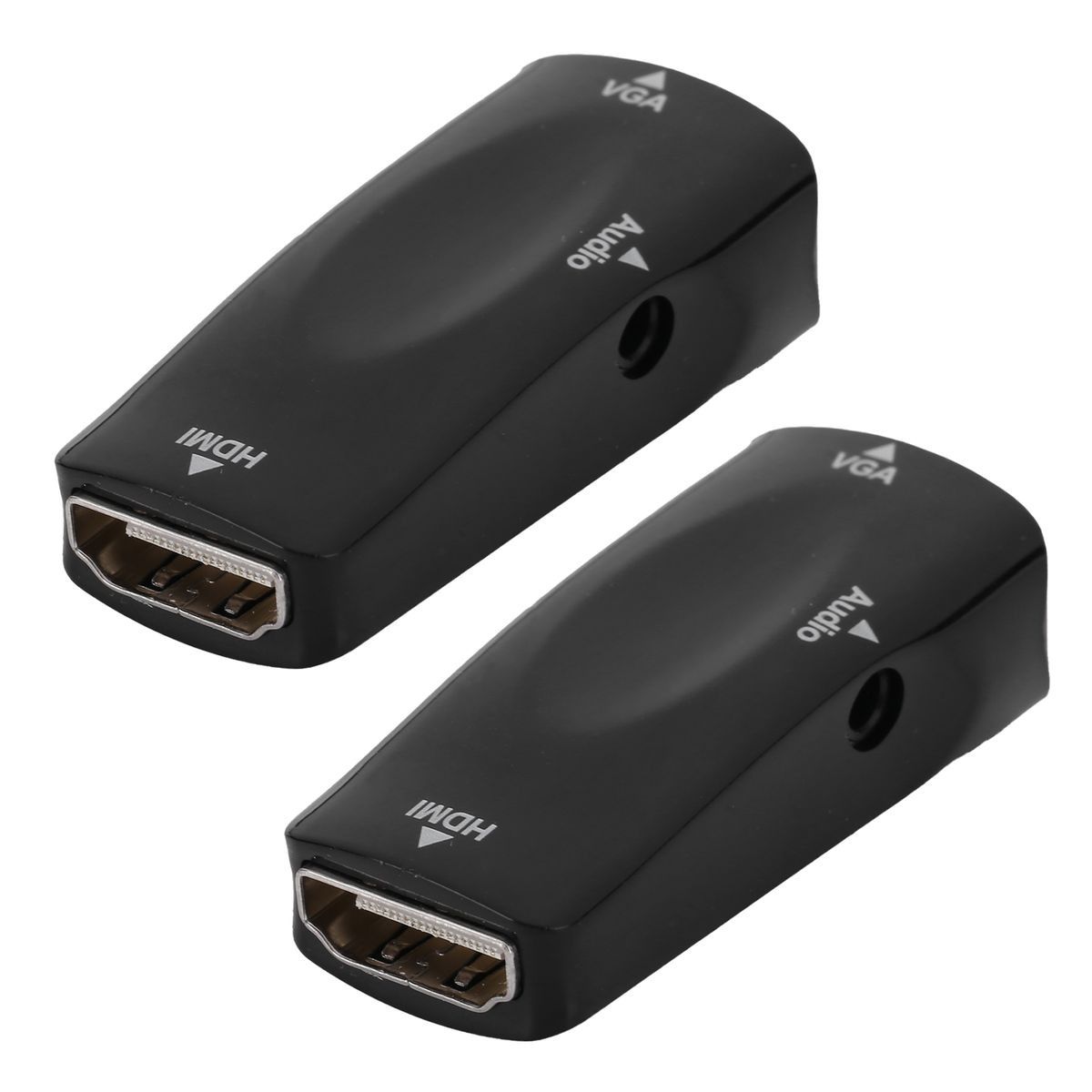 2pcs 1080P Video Adapter HDMI Female to VGA Female with 3.5mm Audio Output - Image 4