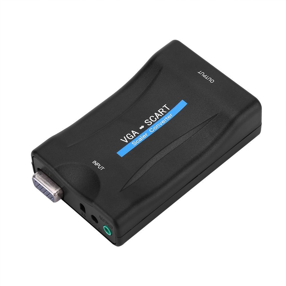 VGA to SCART Video Audio Adapter Adapter USB With Remote Control - Image 1