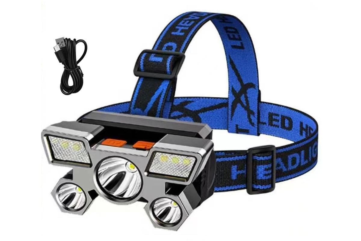 Headlamp Flashlight USB Rechargeable LED Head Light with 4 Modes for Camping Fishing and Outdoor Activities - Image 1