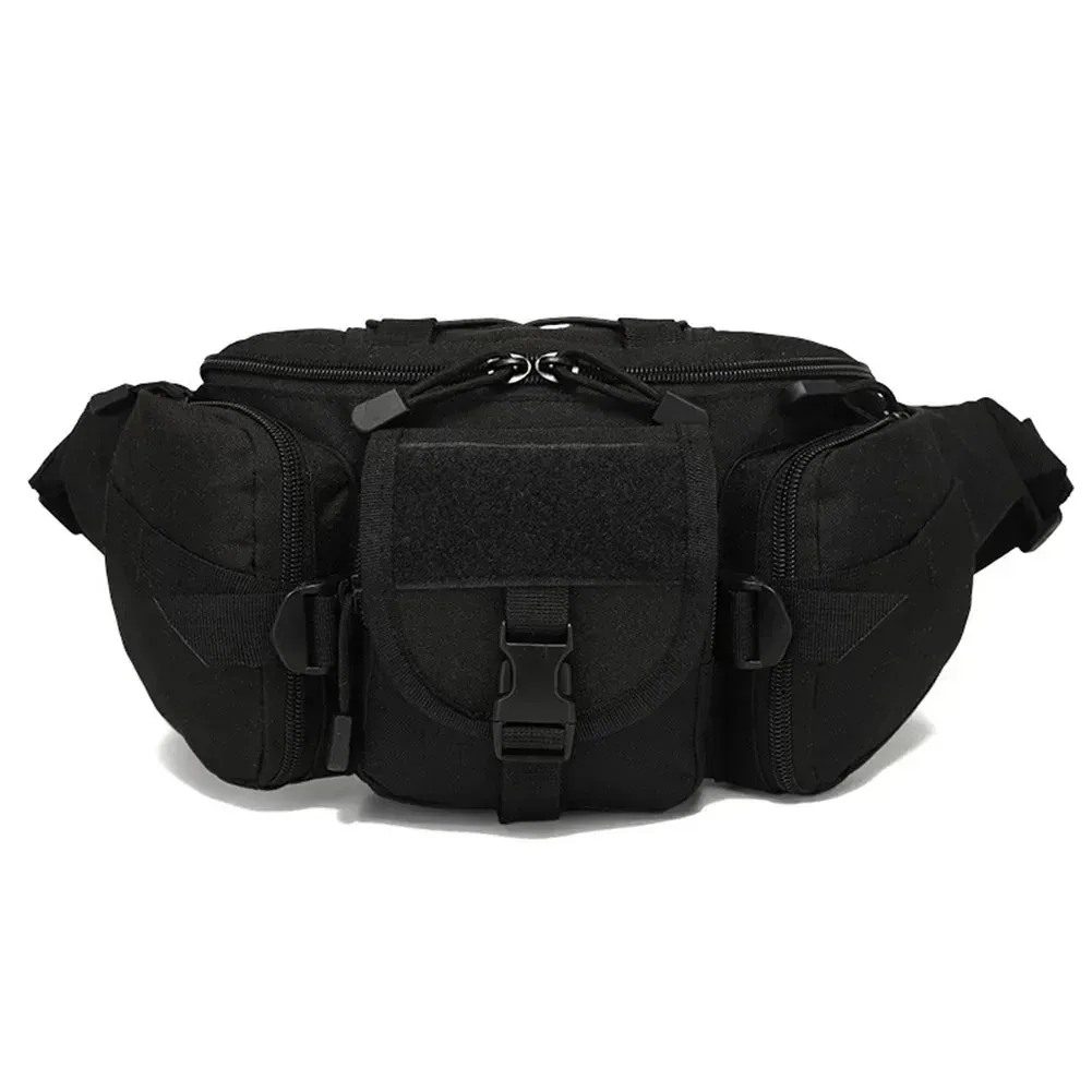 Outdoor Sports Fanny Pack Multipurpose Belt Bag for Camping Hiking Traveling Running Fishing - Black - Image 1