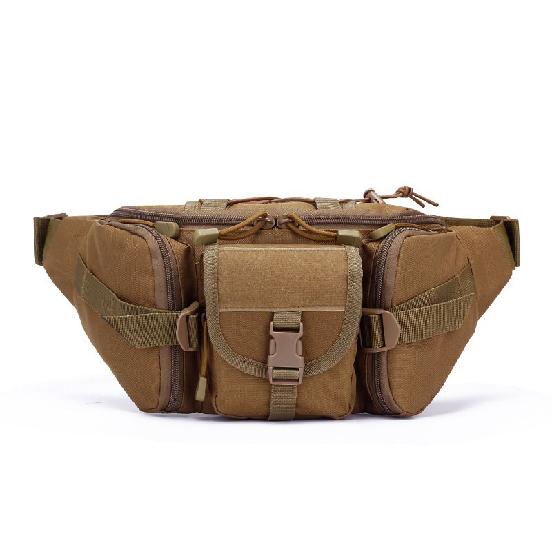 Outdoor Sports Fanny Pack Multipurpose Belt Bag for Camping Hiking Traveling Running Fishing - Khaki - Image 1