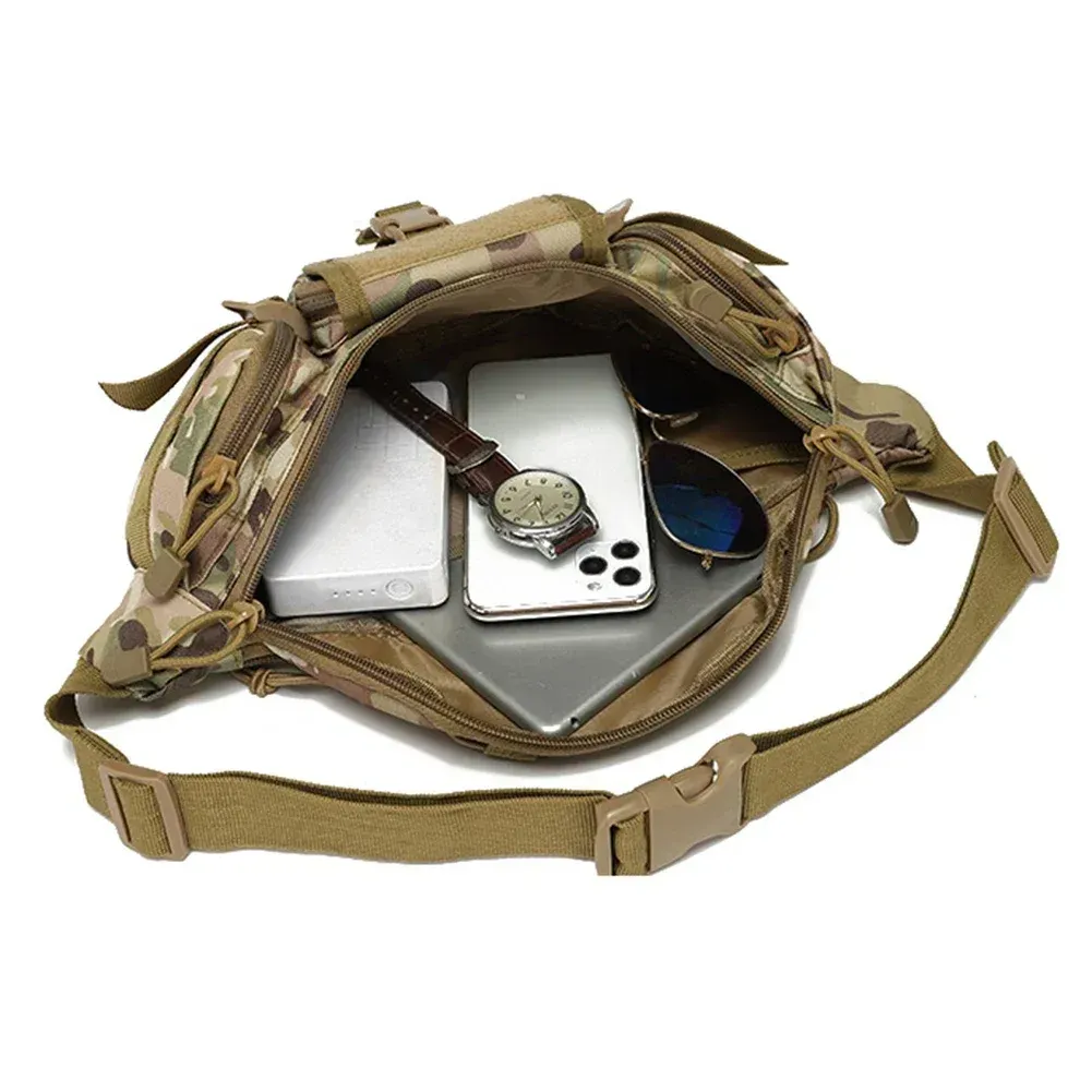 Outdoor Sports Fanny Pack Multipurpose Belt Bag for Camping Hiking Traveling Running Fishing - Camouflage - Image 6