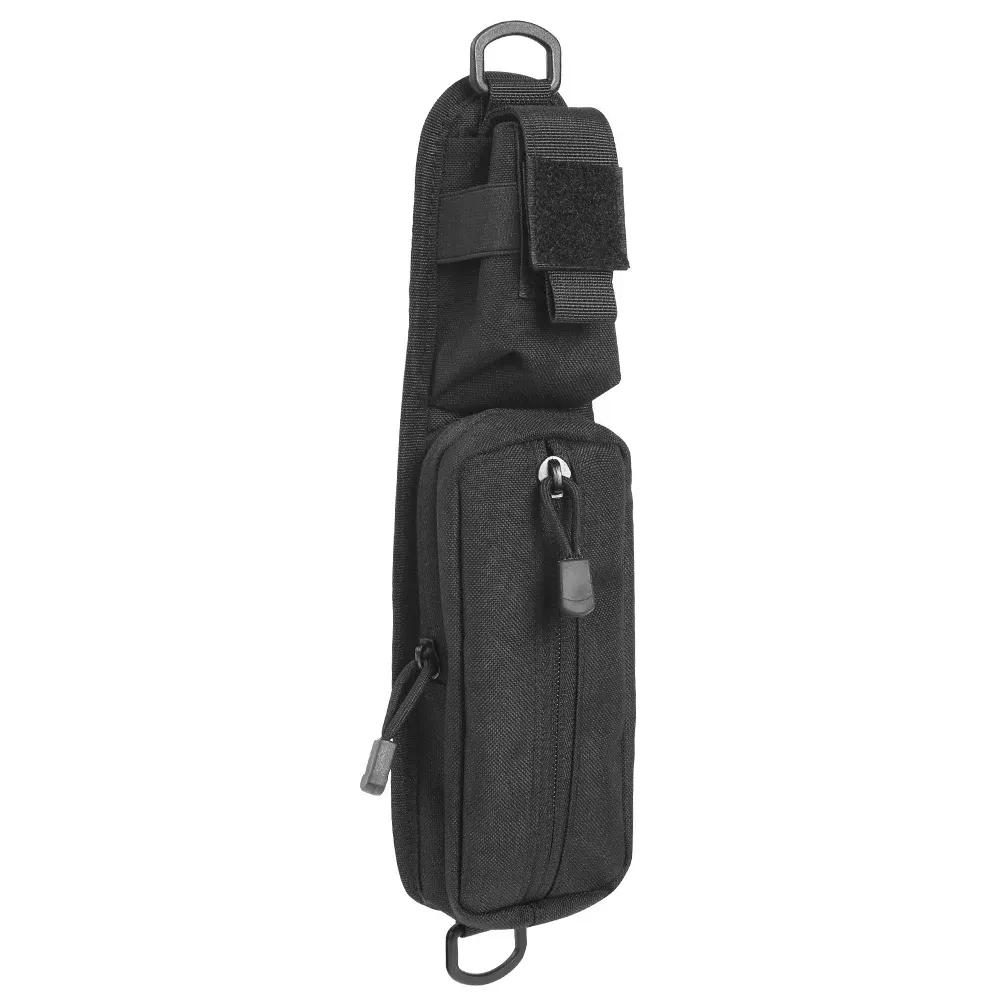 Shoulder Strap Bag Backpack Sundries Pouch Molle Accessory Pouch Tactical Additional Bag Multifunctional EDC - Black - Image 1