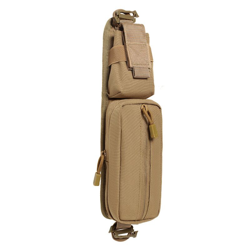 Shoulder Strap Bag Backpack Sundries Pouch Molle Accessory Pouch Tactical Additional Bag Multifunctional EDC - Khaki - Image 1