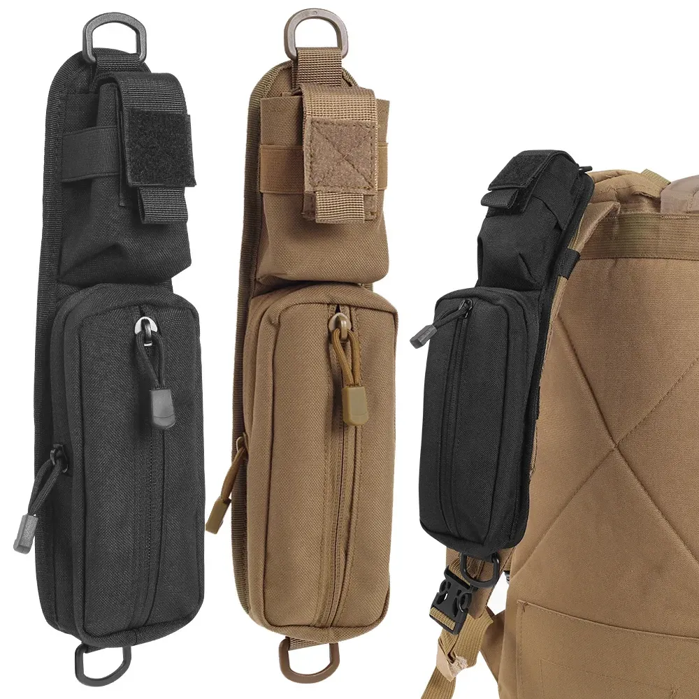 Shoulder Strap Bag Backpack Sundries Pouch Molle Accessory Pouch Tactical Additional Bag Multifunctional EDC - Khaki - Image 2