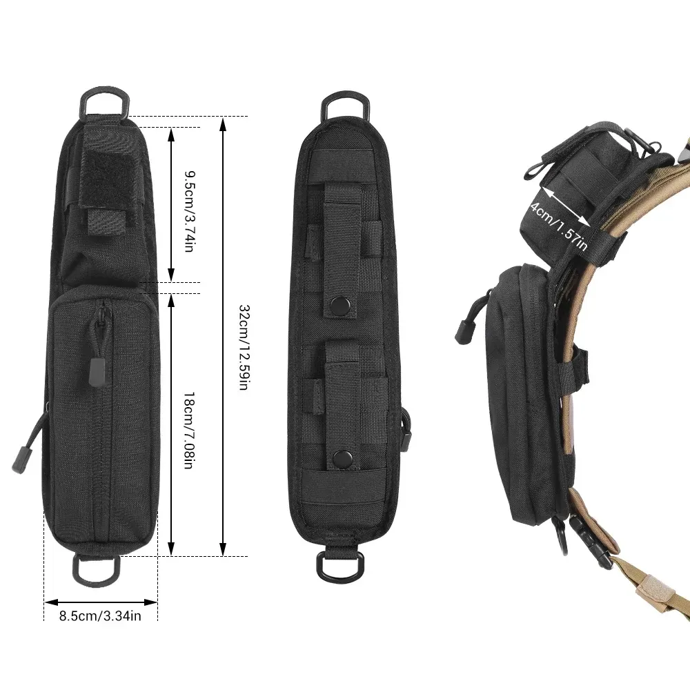 Shoulder Strap Bag Backpack Sundries Pouch Molle Accessory Pouch Tactical Additional Bag Multifunctional EDC - Khaki - Image 4
