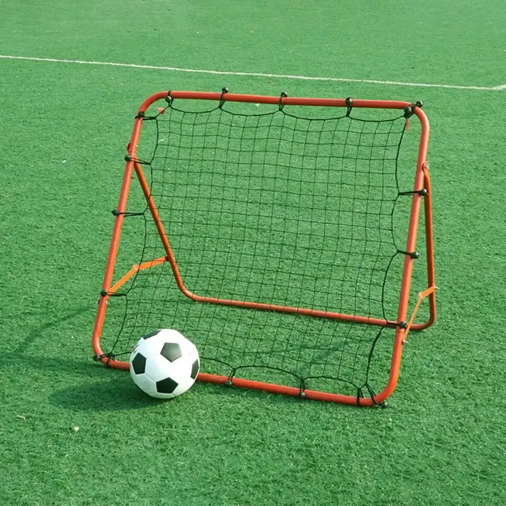 Soccer Training Equipment Adjustable Angle Rebounder Net with 20 Elastic Ropes for Beginner Training Portable Kickback - Black - Image 2