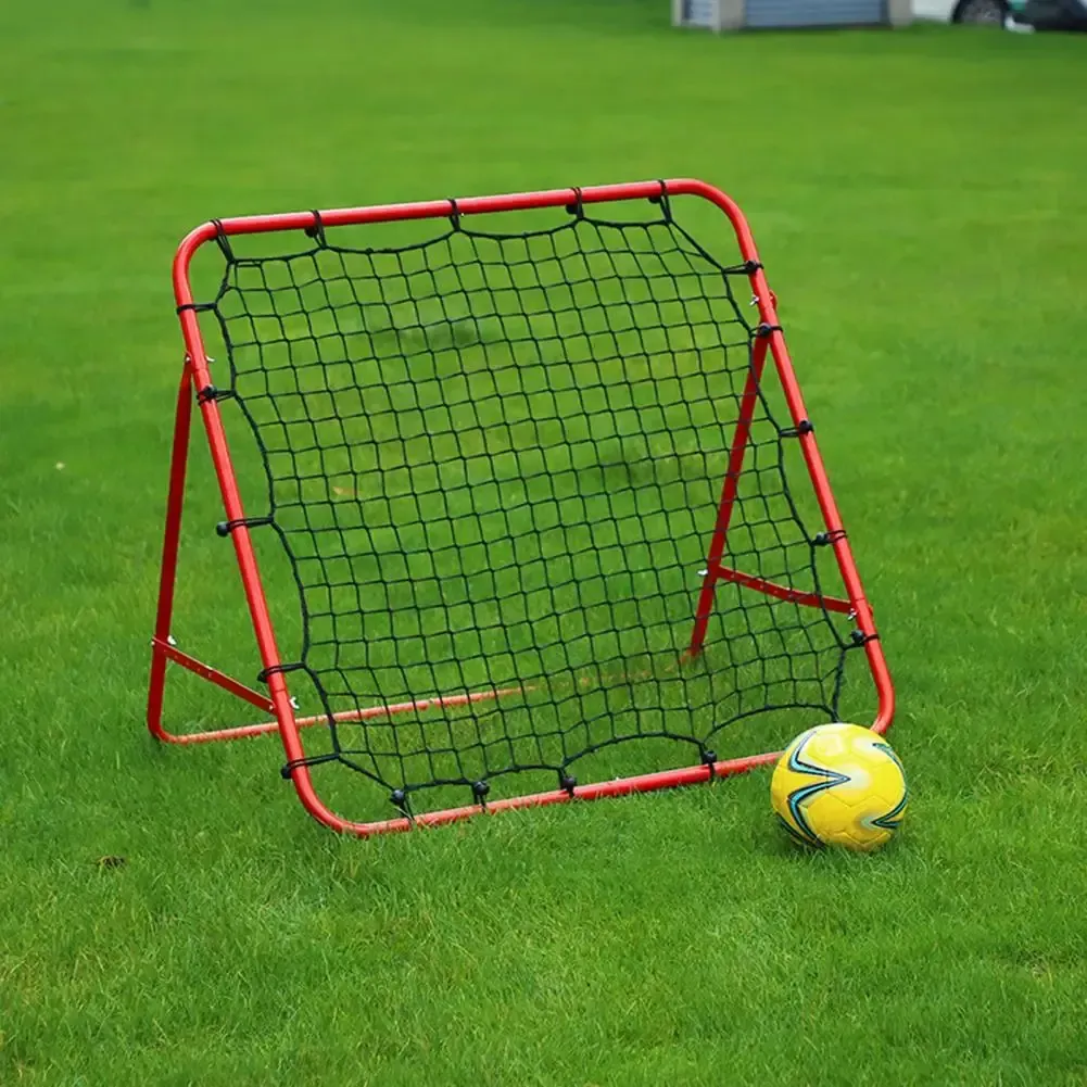 Soccer Training Equipment Adjustable Angle Rebounder Net with 20 Elastic Ropes for Beginner Training Portable Kickback - Black - Image 3