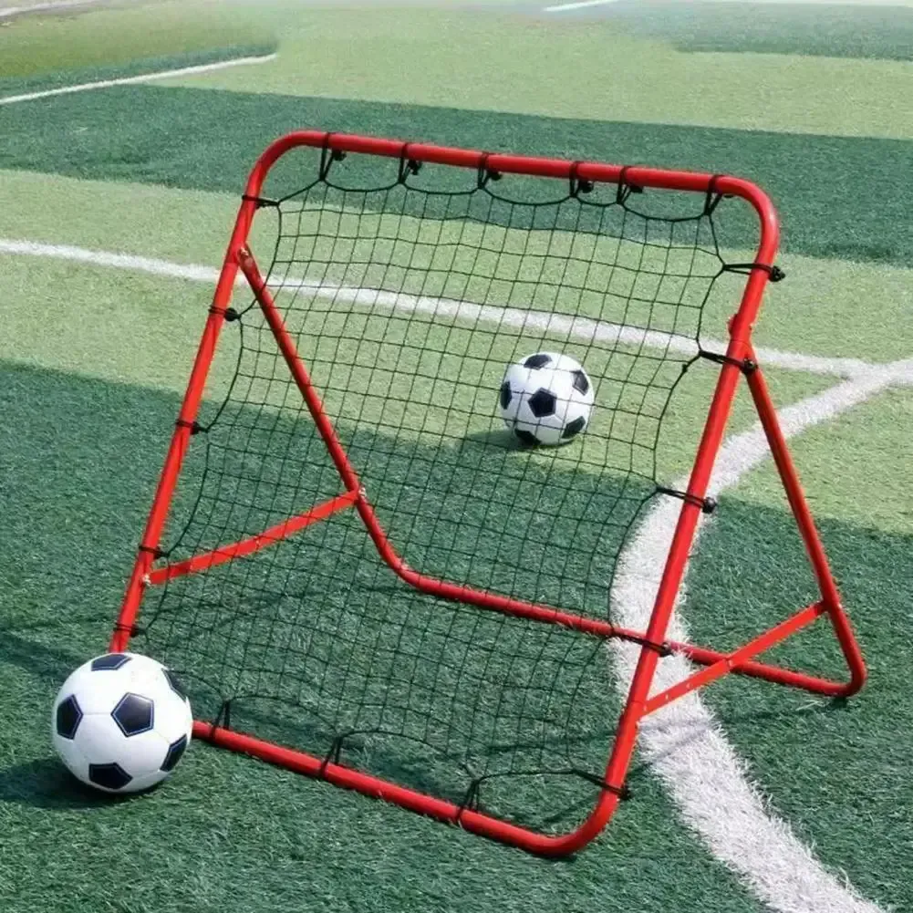Soccer Training Equipment Adjustable Angle Rebounder Net with 20 Elastic Ropes for Beginner Training Portable Kickback - Black - Image 4