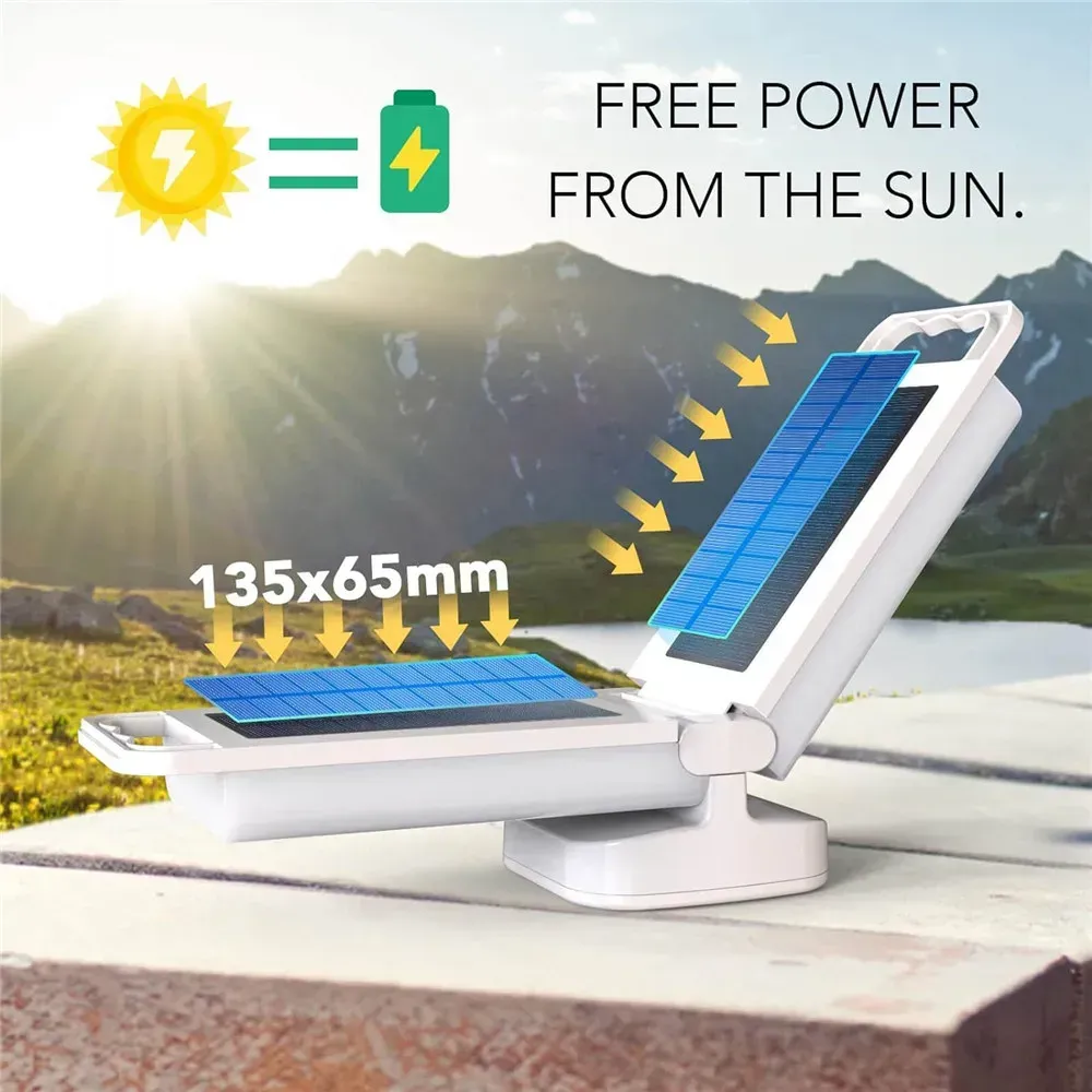 Solar Camping Lantern 4400mAh Rechargeable Camping Lights Dimmable Waterproof Tent Light Portable Lantern for fish light - 3color Dimmable - Image 5