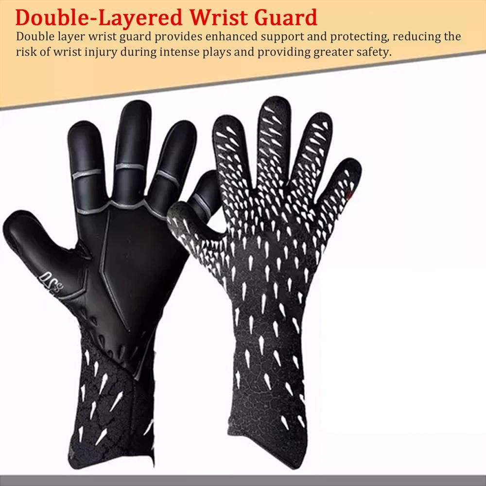 Soccer Goalkeeper Gloves Thickened Breathable Football Gloves Anti-Slip Latex Training Gloves for Teenagers Adults - 8# - Image 6