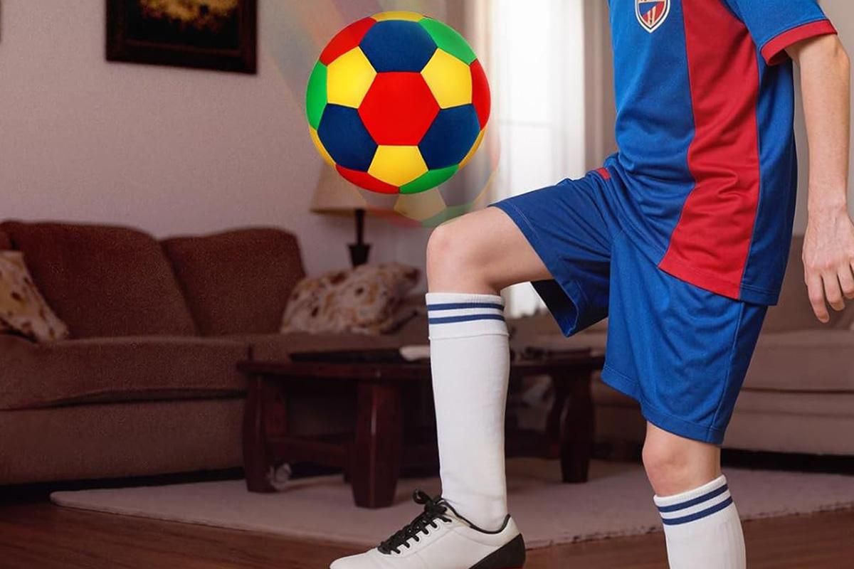 Quiet Indoor Soccer Ball Soft Foam Football for Home Dribbling Training - Image 2