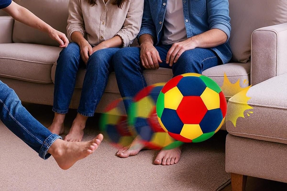 Quiet Indoor Soccer Ball Soft Foam Football for Home Dribbling Training - Image 3