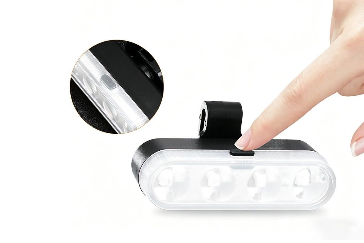 2Pcs Bike Tail Light 4 Modes Bike Rear Light Waterproof Bicycle Taillight-White - Image 3