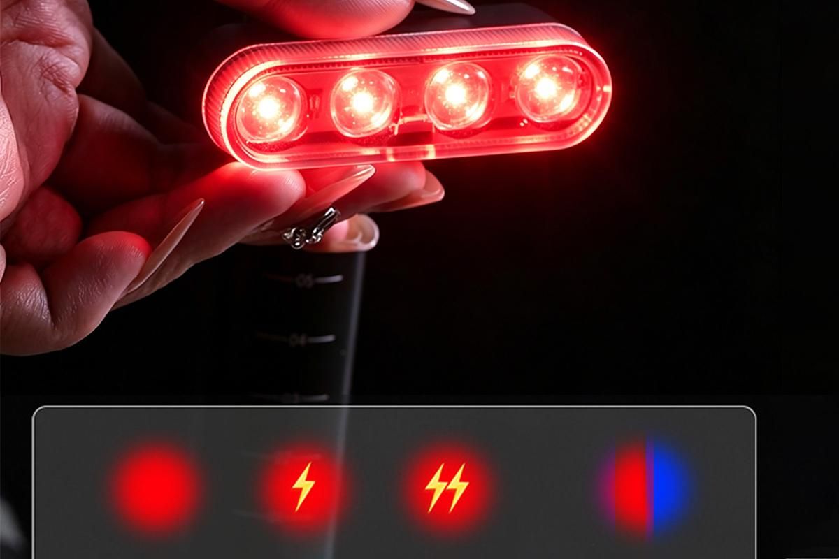 2Pcs Bike Tail Light 4 Modes Bike Rear Light Waterproof Bicycle Taillight-White - Image 6