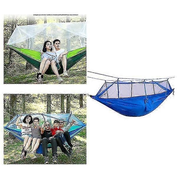 Camping Mosquito-proof Hammock Lightweight Nylon Fabric with Straps Outdoor Hanging Sleeping Bag - Image 3