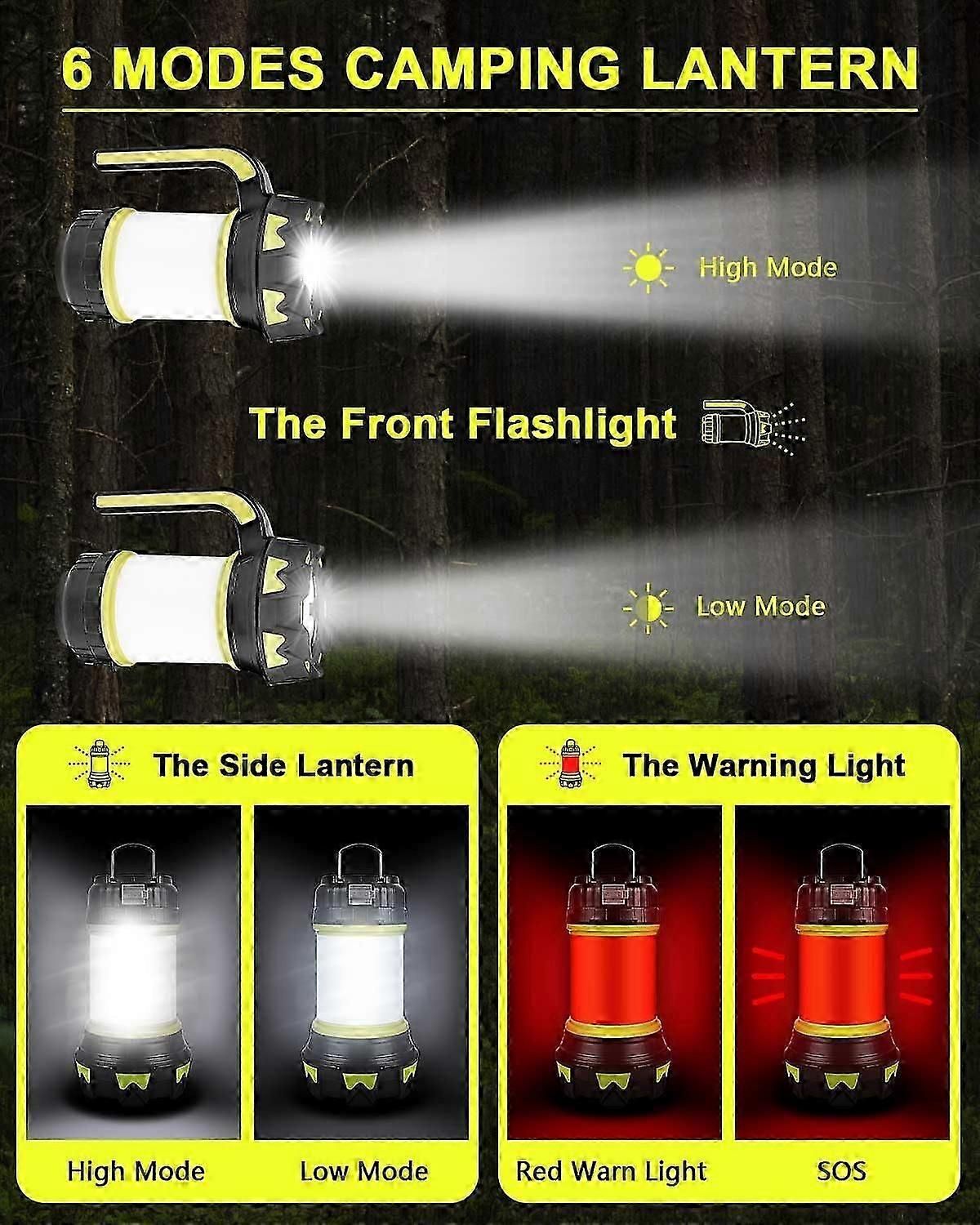 LED Camping Lantern 360 Lighting 6 Modes Waterproof Portable Hanging for Camping/Rescue/Garage etc. - Image 2