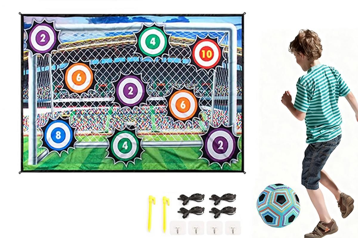 Indoor Soccer Throwing Training Game Goalkeeper Target Set - Image 1