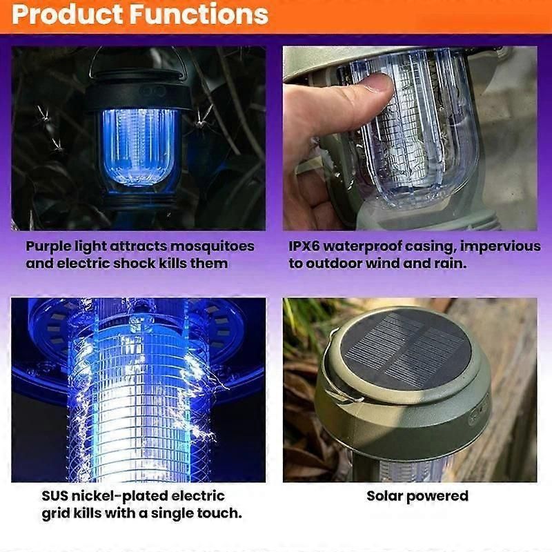 Outdoor Waterproof Lighting Portable Mosquito Killer Lamp - Black - Image 4
