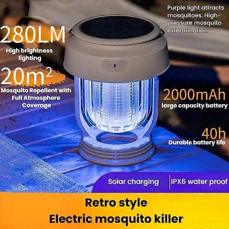 Outdoor Waterproof Lighting Portable Mosquito Killer Lamp - White - Image 3